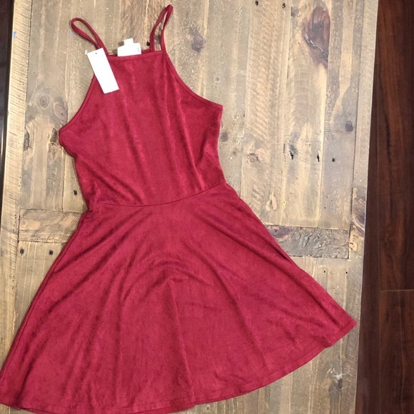 Pacsun Suede Halter Dress - Picture 2 of 6